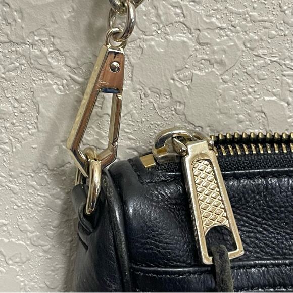 Rebecca Minkoff  crossbody leather black purse bag golden chain classic - Picture 11 of 16